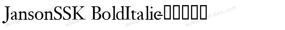JansonSSK BoldItalic字体转换